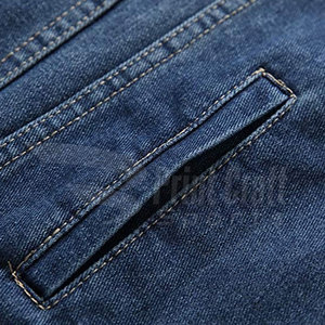 Meilleur prix Veste en jean pour homme Jean uni teint Veste en jean d'hiver Veste en jean confortable à vendre - Product Image 6
