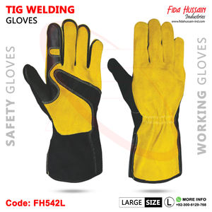 Leather Hot Selling 2025 Unlined Cow Split Leather Gloves Heavy Duty Industrial Work Safety Gloves Hand <b>Arm</b> Protection - Product Image 5