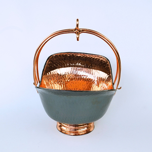 Cesta de fruta de metal ecológica hecha a mano para frutas frescas o aperitivos para almacenamiento en la cocina o el comedor - Product Image 2