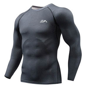 Camiseta de Protección Solar Larga para Hombre, Personalizada al por Mayor, Fabricada en Fábrica, con Logotipo Impreso, Transpirable, Ecológica, de Alta Calidad, en Spandex/Poliéster - Product Image 1