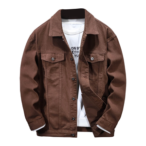 บริการ OEM ราคาถูก เสื้อแจ็คเก็ตยีนส์ผู้ชาย ออกแบบเองได้ ปกเสื้อพับได้ แจ็คเก็ตยีนส์ทรงทันสมัยสำหรับผู้ชาย จากบังกลาเทศ - Product Image 3