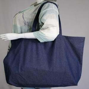 Bolsa de lona de 100% algodón ecológica extragrande, bolsa de compras de playa y comestibles resistente multiusos con logotipo personalizado - Product Image 5