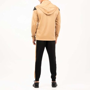 Conjunto de chándal con capucha y cremallera de bloque de Color personalizado para hombre, ropa informal de invierno, chándal transpirable con cierre de cordón, estampado 2 en 1 - Product Image 3