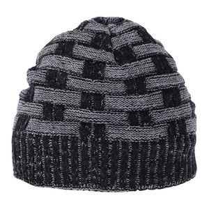 Winter Ribbed Knit Beanie Custom Acrylic Cuffed Hat Unisex Fashion Cold Weather Cap Jacquard Beanies 2025 - Product Image 2