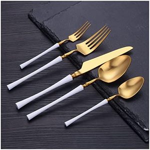Juego de cubiertos de metal popular con asas redondas de esmalte Rosa pulido dorado para juegos de mesa de comedor cubiertos para comer - Product Image 2