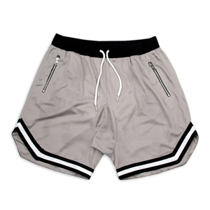 Short de basket-ball d'été décontracté en maille pour hommes avec logo personnalisé Short à motif solide du fabricant, fournisseur en gros - Product Image 1