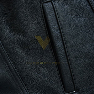 Chaleco de cuero informal para hombre de la mejor edición, nuevo diseño con decoración de botones, tela de alta calidad para invierno, longitud corta de baja tasa - Product Image 5