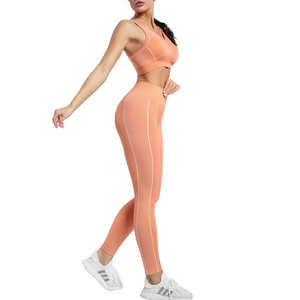 Ensemble de Yoga pour femmes de haute qualité léger meilleure conception impression personnalisée motif solide col rond pour l'exercice léger étirement - Product Image 3