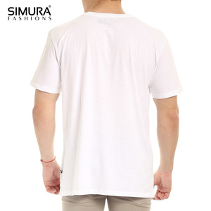 SIMURA <b>Men's</b> White <b>Cool</b> Dog Print Casual <b>T</b>-<b>Shirt</b> Short Sleeve O-Neck Regular Fit Cotton Jersey Breathable Character Design - Product Image 4