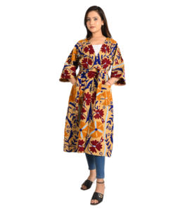 Nouvelle arrivée veste longue en coton matelassé manteau respirant vêtements d'hiver bouton de broderie fait à la main vestes longues tissées les plus tendances - Product Image 6