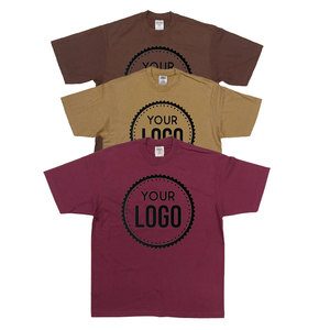 Venta al por mayor peso pesado Camiseta de manga corta logotipo personalizado listo algodón/Poly camiseta para marcas de moda urbana Camiseta de cuello redondo para los hombres - Product Image 1