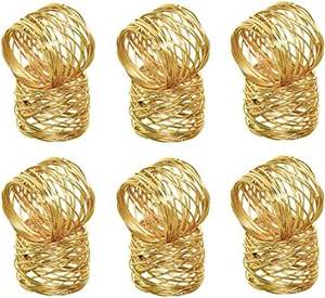 Soporte de anillo de servilleta de metal con diseño de corte intrincado para banquete de boda, fiesta, cena, mesa, hogar, cocina, restaurante, uso en Hotel - Product Image 4