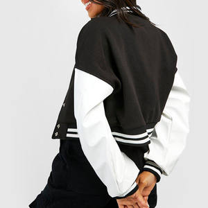 Chaquetas Letterman de Alta Calidad Premium 2024 para Mujer, Cuerpo de Lana, Mangas de Cuero Vacuno, Chaquetas Varsity con Mangas de Cuero - Product Image 3
