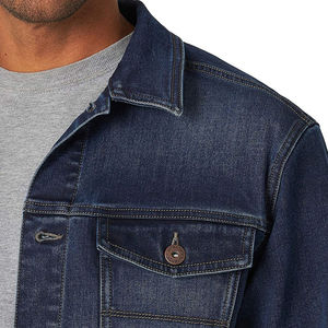 Veste en jean pour homme, style streetwear élégant, vêtements décontractés, vente en gros OEM, jean en coton de haute qualité, respirant - Product Image 4