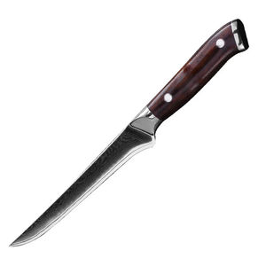 Cuchillo de Cocina para Deshuesar de Acero de Damasco de Calidad Premium, Cuchillo para Deshuesar de Venta Caliente con Mango de Madera para Uso Profesional - Product Image 1