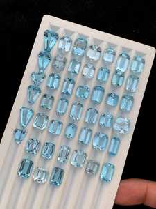 Topaze bleue naturelle, éclat bleu ciel brillant, forme mixte, parfait pour la création de bijoux, énergie de guérison, collections de pierres précieuses de qualité supérieure - Product Image 5