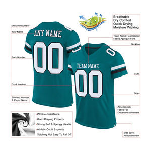 Camiseta de fútbol americano transpirable de alta calidad, competición de entrenamiento de secado rápido, camiseta de fútbol Unisex para jóvenes - Product Image 5