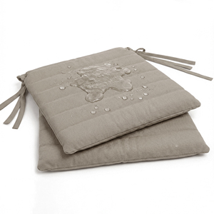 Cuscino per Sedia Trapuntato Idrorepellente 42x40x4cm con Cinghie di Fissaggio, Rivestimento Rimovibile con Cerniera, Lavabile in Lavatrice, Facile da Pulire - Product Image 1