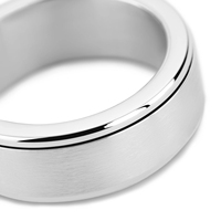 Vente en gros d'usine, bagues de 6 mm, bagues tendance hautement polies pour femmes et hommes, acier inoxydable, taille 6-12, personnalisables
