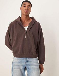 Sweat-shirts et sweats à capuche pour hommes de haute qualité personnalisés pour l'hiver, en molleton avec poche, couleur unie, couleur personnalisée - Product Image 5