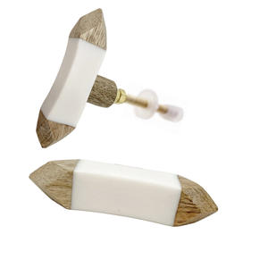 Moderne blanc résine bois Long tiroir porte armoire artisanat boutons tirer poignée pour armoire commode chambre cuisine salle de bain - Product Image 2