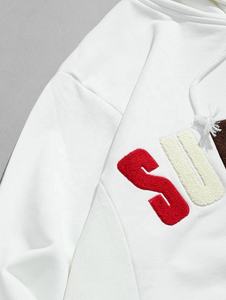 Sudaderas con Capucha Bordadas en Chenilla para Hombre, Precio al por Mayor, 100% Algodón, Tela Resistente Antiarrugas de Alta Calidad, Personalizables, Último Estilo - Product Image 4