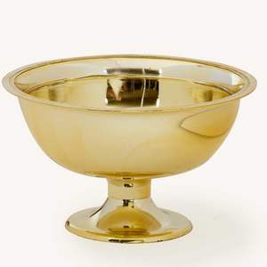 Maravilloso tazón de latón para servir frutas secas con acabado dorado que agrega un toque moderno y tradicional a la presentación de aperitivos. - Product Image 2