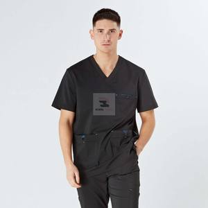 เสื้อสครับสำหรับทุกเพศเสื้อสครับทางการแพทย์พร้อมชุดพยาบาลโรงพยาบาลสีตามสั่ง - Product Image 5