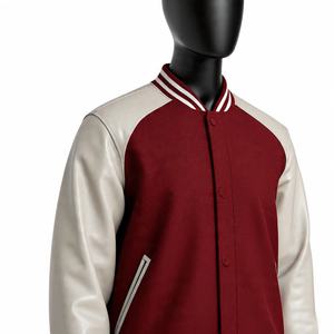 Blouson bombardier universitaire en cuir avec logo personnalisé imprimé de haute qualité concepteur pour hommes authentiques logo personnalisé de luxe Letterman - Product Image 4
