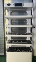 Armoire de culture verticale de jardin 72 ports de plantation + 85 bacs de pépinière Système hydroponique d'intérieur avec minuterie d'éclairage LED Réservoir d'irrigation