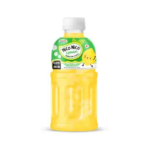 Harga grosir botol PET 320ml NAWON minuman jus Lemon dengan Nata De Coco OEM/ODM produsen minuman