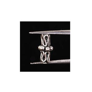 Cilindros de filigrana en forma de cuentas de Metal sueltas al por mayor sólido 925 plata esterlina espaciador puro cuentas sueltas para collar pulseras - Product Image 1