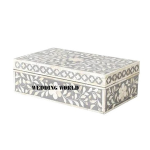 Boîte à bijoux en bois nacré Boîte de rangement classique élégante faite à la main Boîte à bijoux en bois la plus vendue en gros - Product Image 5