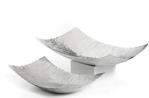 Bandeja de Metal para servir el desayuno de uso multiusos, acabado pulido plateado, bandeja decorativa moderna de calidad Superior al por mayor - Product Image 5