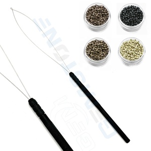 Hair Extension Loop Tool for Micro & Nano <b>Beads</b> – Professional Pulling <b>Needle</b> for Hair Installation, Durable Metal Grip Black - Product Image 3