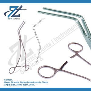 Abrazadera de anastomosis sigmoide Hayes Atrauma de alta calidad, juego de instrumentos quirúrgicos de acero inoxidable con ángulo de 25 cm, fabricado en Pakistán - Product Image 2