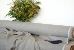 Venta al por mayor 115 ''/292cm de ancho extra 100% tela de lino tejido liso textiles para el hogar ropa de cama cortinas para niños niñas vestidos sofá - Product Image 5