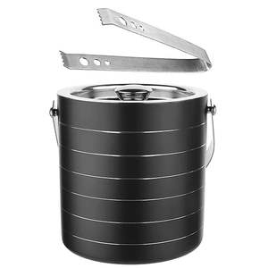 Cubo de Hielo Desechable Personalizable de Acero Inoxidable Moderno con Asa Única para Enfriador, Hogar, Bar, Fiestas al Aire Libre, Incluye - Product Image 2