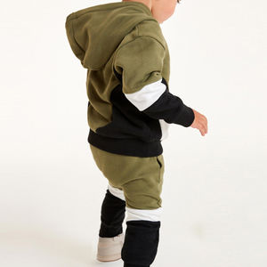 Survêtements pour enfants en coton respirant, OEM, pull-over, vêtements pour enfants avec boîte cadeau, motif uni - Product Image 5