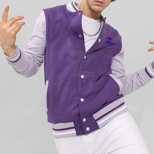 Veste de survêtement pour homme d'hiver, 100% coton, élégante, chaude, respirante, écologique, col montant, poignets côtelés, devant extérieur - Product Image 4