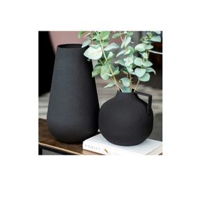 Pots de fleurs artificielles de couleur noire différentes tailles et formes Vases à fleurs décoratifs en fer massif à vendre - Product Image 1