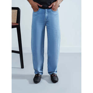 MEGHAN Jean en denim tricoté taille haute coupe droite décontractée style ample vintage Y2K Hip Hop disponible en couleurs foncées et claires pour l'automne et l'hiver - Product Image 5