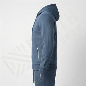 Ensemble de survêtement d'entraînement pour hommes, tissu respirant, logo personnalisé, 100% coton, léger, décontracté, vêtements de sport - Product Image 3