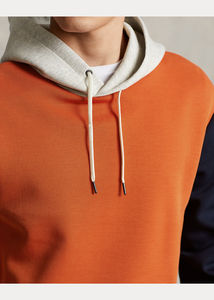 Haute qualité 100% coton noël Colorblock Double tricot hommes à capuche séchage rapide brodé Logo 400gsm hiver blanc sweat - Product Image 4