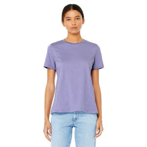 Airlume – T-Shirt à manches courtes pour femme, 100% en coton peigné et à anneaux, simple, 4.2 oz, lavande foncée, Jersey décontracté - Product Image 1