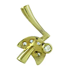 Glamorous Gold-Plated Rhinestone Enameled Ethnic <b>Brooch</b> <b>Pin</b> for Women's Elegant Statement Jewelry - Product Image 3