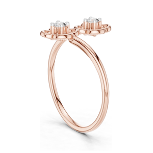 แหวนเพชร CVD 0.09 กะรัต ระดับ VVS-VS-EF สำหรับผู้หญิง ทอง 18KT, 14KT, 10KT และเงิน 925  ทองชมพู, ทองเหลือง, ทองขาว  มอยส์ซาไนต์ - Product Image 5