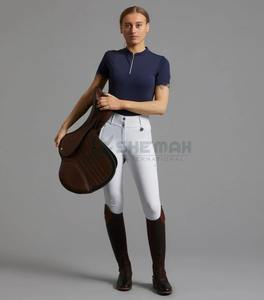 Camiseta Deportiva de Equitación para Mujer, Ligera, Transpirable, Elástica, Absorbente de Humedad, Cómoda para Montar a Caballo - Product Image 2
