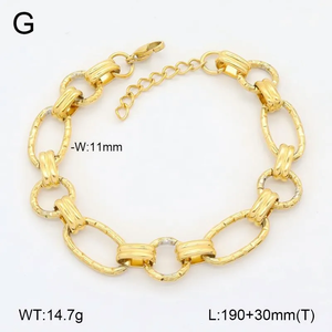 Pulsera de Alta Calidad Chapada en Oro de 18K Hecha con Acero Inoxidable 304, Diseño Asimétrico Cuadrado de Pentagrama Irregular en Forma de U - Product Image 2