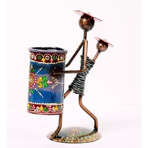 Portalápices con forma de bicicleta de hierro tradicional Blue Moore con diseño ligero y duradero para uso en mesa decoración del hogar - Product Image 5